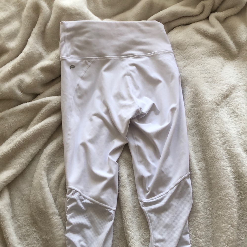 White Fabletics leggings